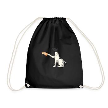 Smoothhair Fox Terrier Dog - Drawstring Bag - black - Front