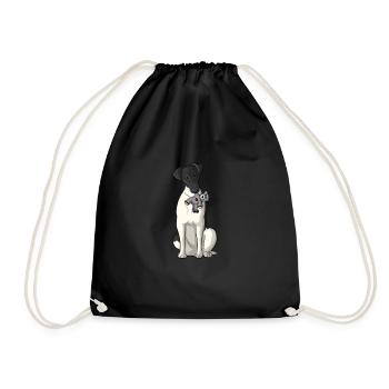 Smoothhair Fox Terrier Dog - Drawstring Bag - black - Front