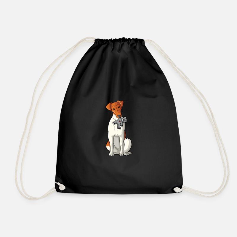 Glatthaar Foxterrier Hund - Turnbeutel - Schwarz