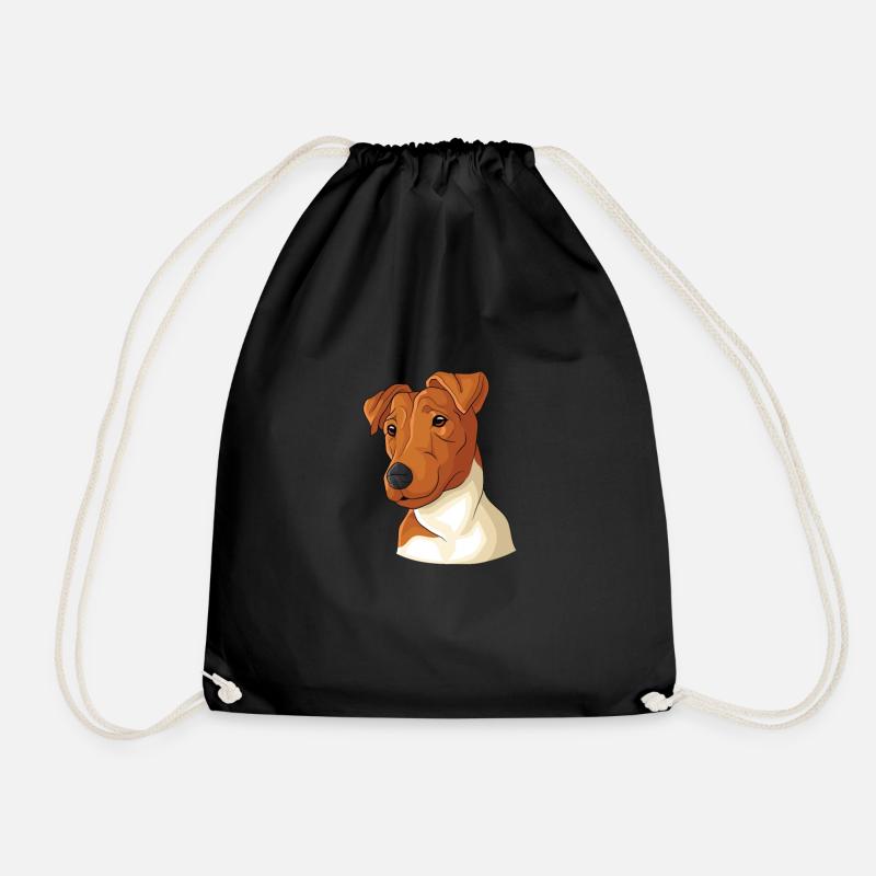 Glatthaar Foxterrier Hund - Turnbeutel - Schwarz