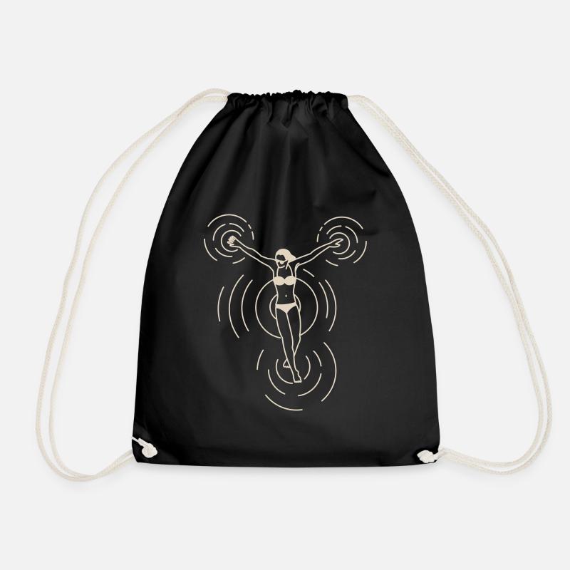 Religion sun and beach - Drawstring Bag - black