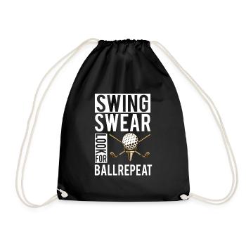Golf Geschenk Witz Golfspieler Golfer - Turnbeutel - Schwarz - Vorne