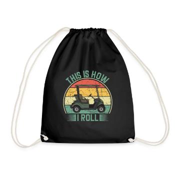 Golf Geschenk Witz Golfspieler Golfer - Turnbeutel - Schwarz - Vorne