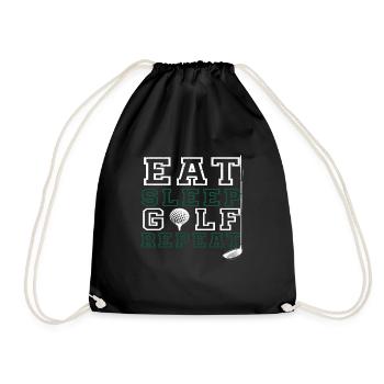 Golf Geschenk Witz Golfspieler Golfer - Turnbeutel - Schwarz - Vorne