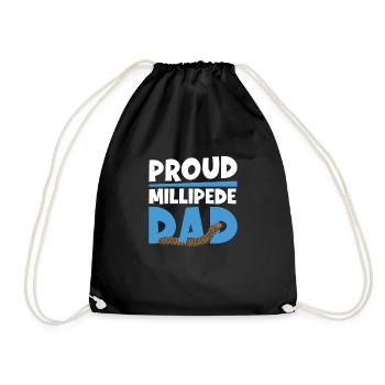 Fantastic centipede father for a - Drawstring Bag - black - Front