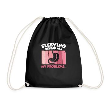 Derrière tous mes problèmes... Drôle de gastrique - Sac de sport léger - noir - Devant