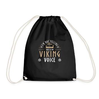 Viking Das ist meine Wikingerstimme Jomsviking - Turnbeutel - Schwarz - Vorne
