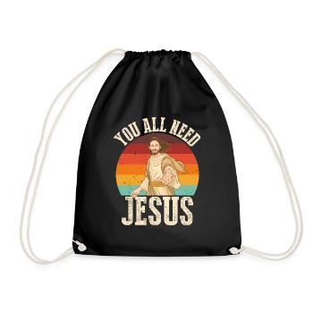 Tout ce dont vous avez besoin Jésus - Sac de sport léger - noir - Devant
