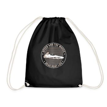 Awesome Drag Boat Life For Speedboat Racing Speed - Drawstring Bag - black - Front