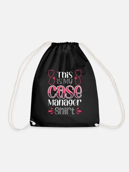 Das ist mein Case Manager Shirt - Turnbeutel - Schwarz