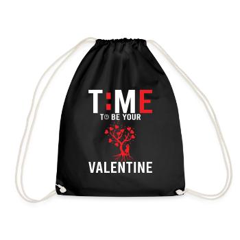 Il est temps d’être votre cadeau de Saint-Valentin - Sac de sport léger - noir - Devant