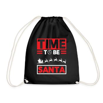Zeit, Ein Santa Tree Gift Humor Zitat Witz Zu Sein - Turnbeutel - Schwarz - Vorne