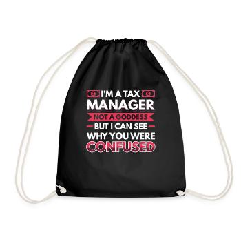 Ich bin ein Steuermanager, keine Göttin - Aber ich kann sehen - Turnbeutel - Schwarz - Vorne