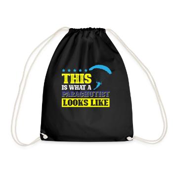 This Is What A Parachutist Looks Like - Drawstring Bag - black - Front