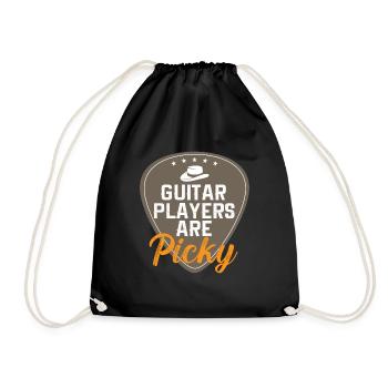 Gitarre Musik Gitarisst Gitarren Spruch - Turnbeutel - Schwarz - Vorne