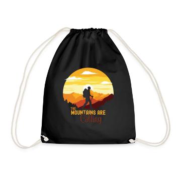 The Mountains Are Calling - Drawstring Bag - black - Front
