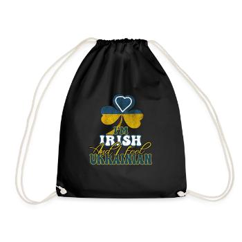 I'm Irish But I Feel Ukrainian - Drawstring Bag - black - Front