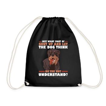 Tais-toi et laisse le chien réfléchir - Sac de sport léger - noir - Devant