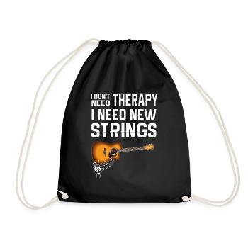 Gitarre Musik Gitarisst Gitarren Spruch - Turnbeutel - Schwarz - Vorne