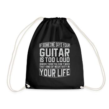 Gitarre Musik Gitarisst Gitarren Spruch - Turnbeutel - Schwarz - Vorne