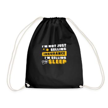 Versicherungsagent Ich verkaufe Sleep Funny Life - Turnbeutel - Schwarz - Vorne