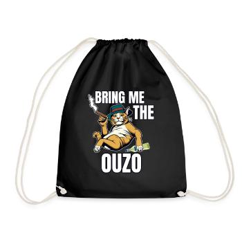 Ouzo disant pour les Grecs Un ouzo par jour - Sac de sport léger - noir - Devant