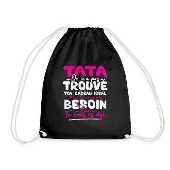 Tata on n'a pas trouvé ton cadeau - Sac de sport léger - noir - Devant