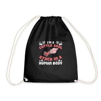 Funny ink soul is in a human - Drawstring Bag - black - Front