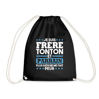 Frère tonton et Parrain - Sac de sport léger - noir - Devant