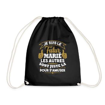 Je suis le futur marié - Sac de sport léger - noir - Devant