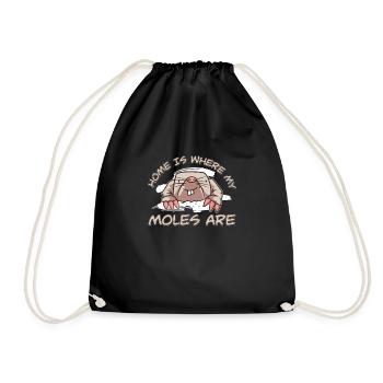 Drôle de maison est l’endroit où mes taupes sont pour la chimie - Sac de sport léger - noir - Devant