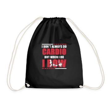 Rowing machine Don't Always Do Cardio Funny - Drawstring Bag - black - Front