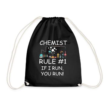 Chemie Lehrer Wissenschaftler Chemieker - Turnbeutel - Schwarz - Vorne
