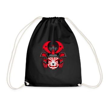Kitsun Vaporwave Japanese Kami Vaporwave Kitsune - Drawstring Bag - black - Front