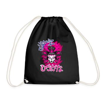 Kitsun Vaporwave Japonais Kami Vaporwave Kitsune - Sac de sport léger - noir - Devant