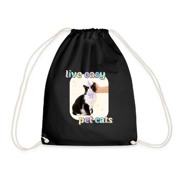 Cat Memes - Bad Luck Pet Cats - Drawstring Bag - black - Front