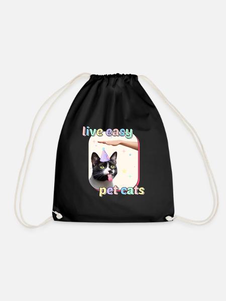 Katzen Meme - Bad Luck Pet Cats - Turnbeutel - Schwarz