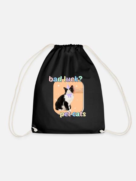 Katzen Meme - Bad Luck Pet Cats - Turnbeutel - Schwarz