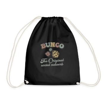 Retro Vintage Bunco The Original Bunco Player - Drawstring Bag - black - Front