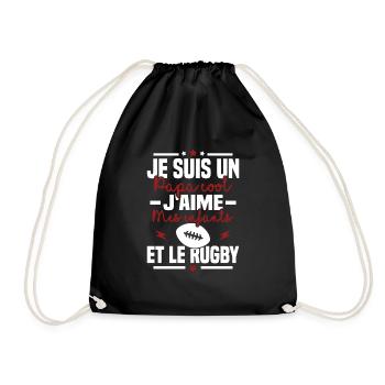 Papa cool j aime mes enfants et le rugby - Sac de sport léger - noir - Devant