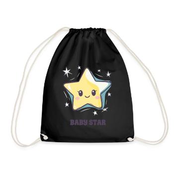 Baby star - Drawstring Bag - black - Front