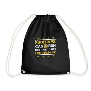 Bail Enforcement Agent Can Funny Bounty Hunt - Drawstring Bag - black - Front