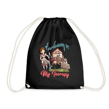 Le jardinage : ma forme de thérapie - Sac de sport léger - noir - Devant