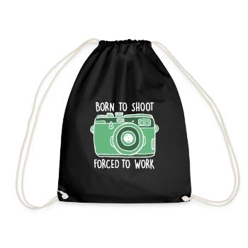 Fotografen Spruch Hobby Fotograf - Turnbeutel - Schwarz - Vorne