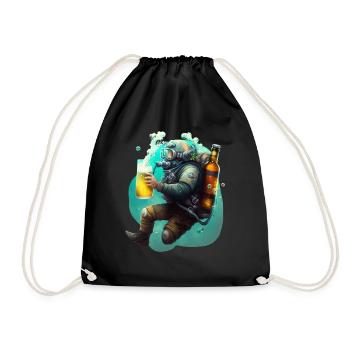 Plongeur de bière drôle et cool - Sac de sport léger - noir - Devant