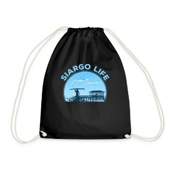 Surfen auf der Insel Siargao - Turnbeutel - Schwarz - Vorne