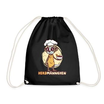 Herdmännchen Erdmännchen Koch - Turnbeutel - Schwarz - Vorne