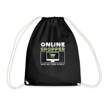 Drôle d’acheteur en ligne enregistrer devant moi - Sac de sport léger - noir - Devant