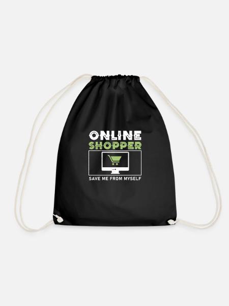 Lustiger Online-Shopper Sparen Sie vor mir selbst - Turnbeutel - Schwarz