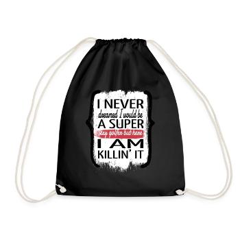 golfkids golf clubs funny boysgolf funnygolfquote - Drawstring Bag - black - Front